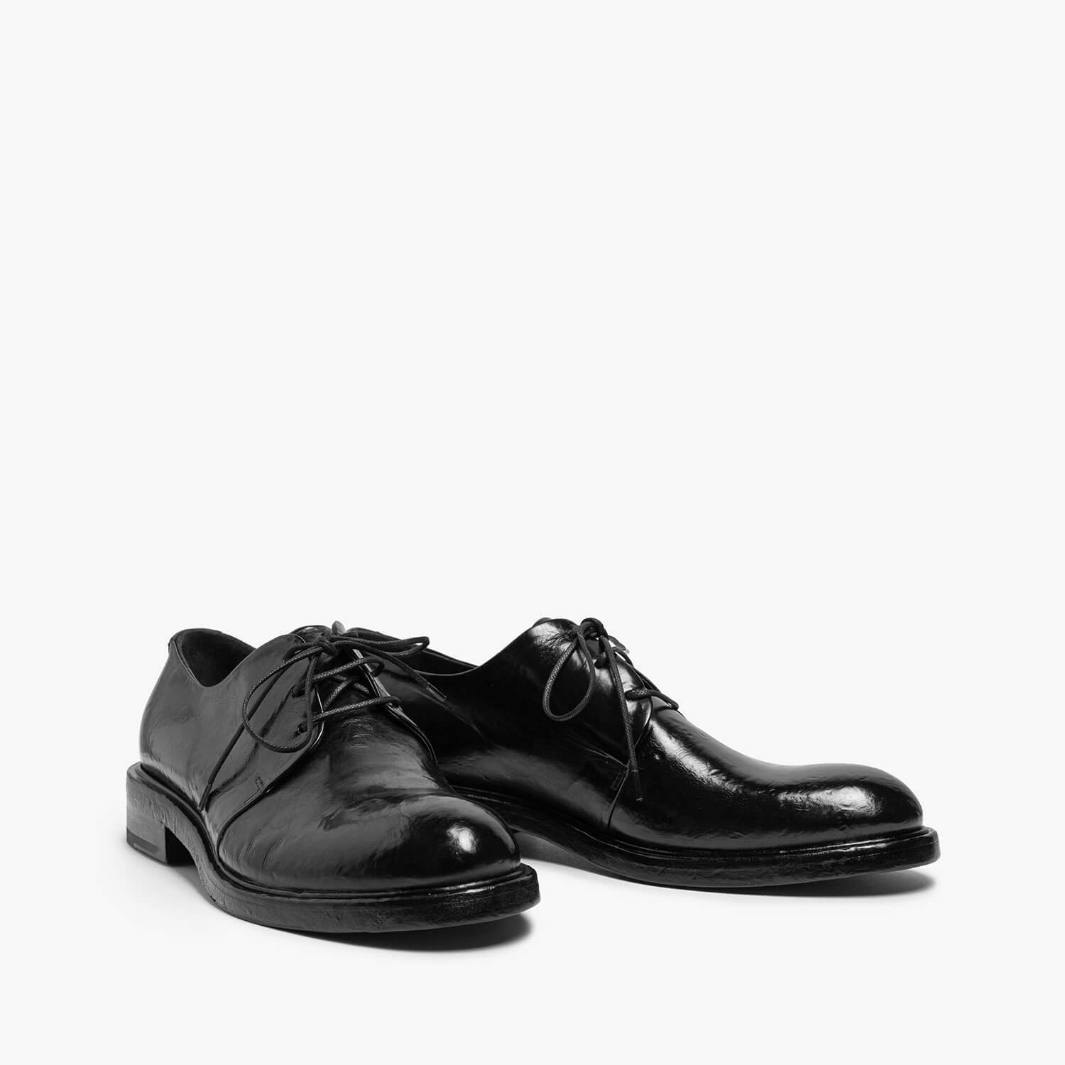 Adriano | Low lace-up calf leather black shoe