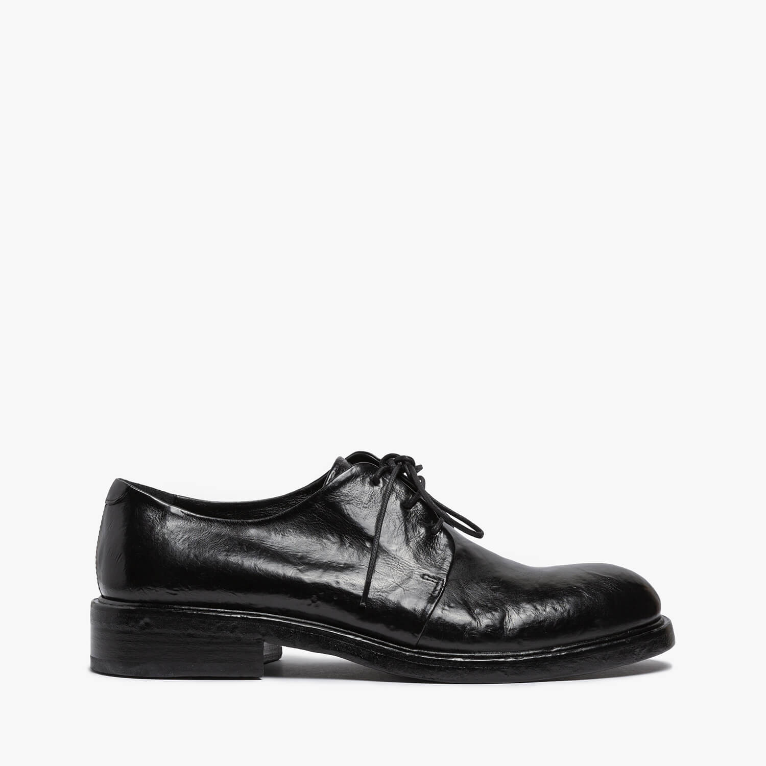 Adriano | Low lace-up calf leather black shoe