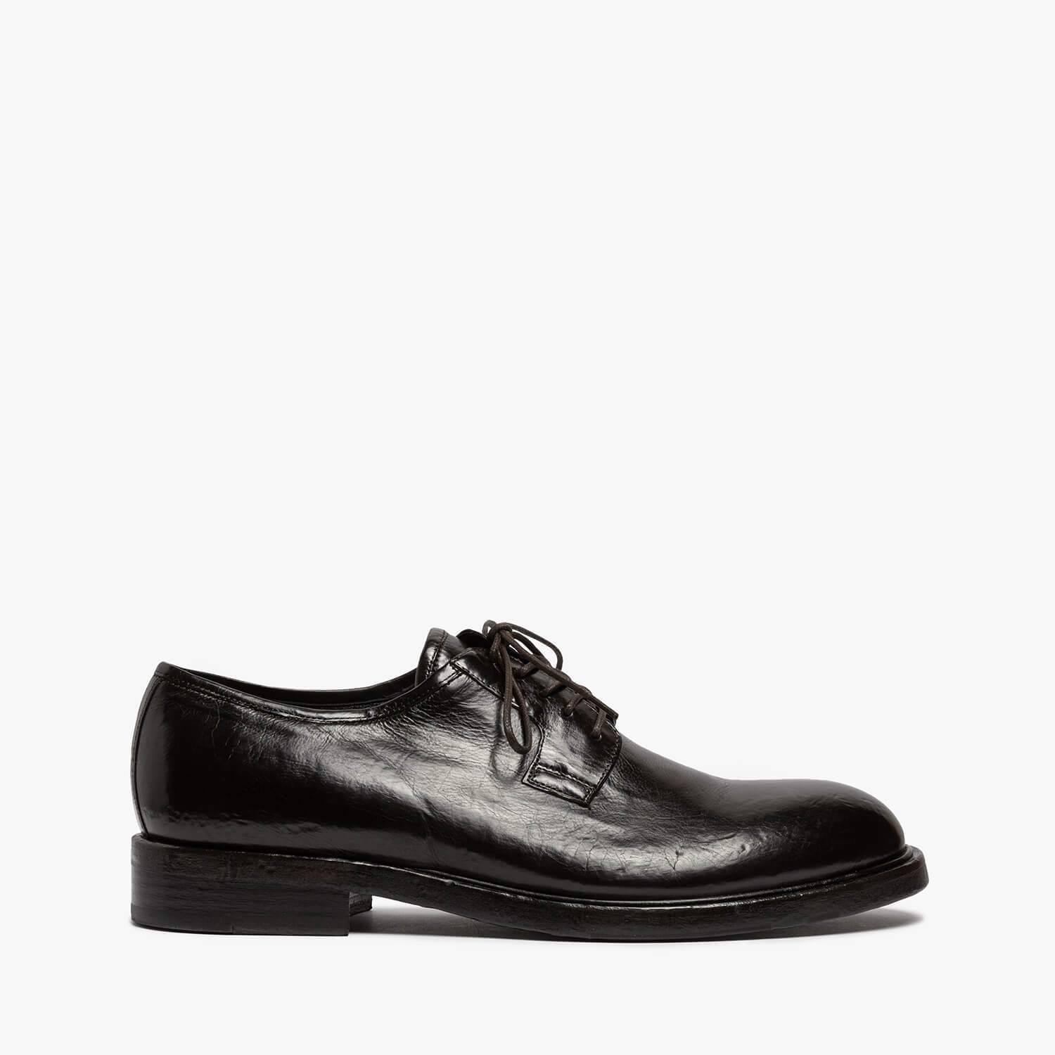 Alberto | Low lace-up calf leather dark brown shoe