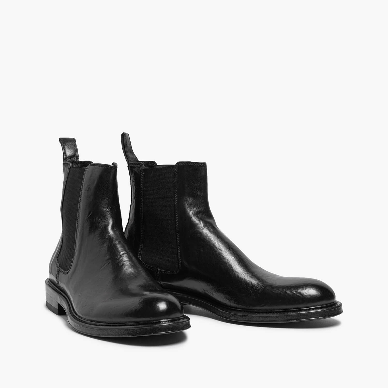 Alessandro | Chelsea calf leather black ankle boot
