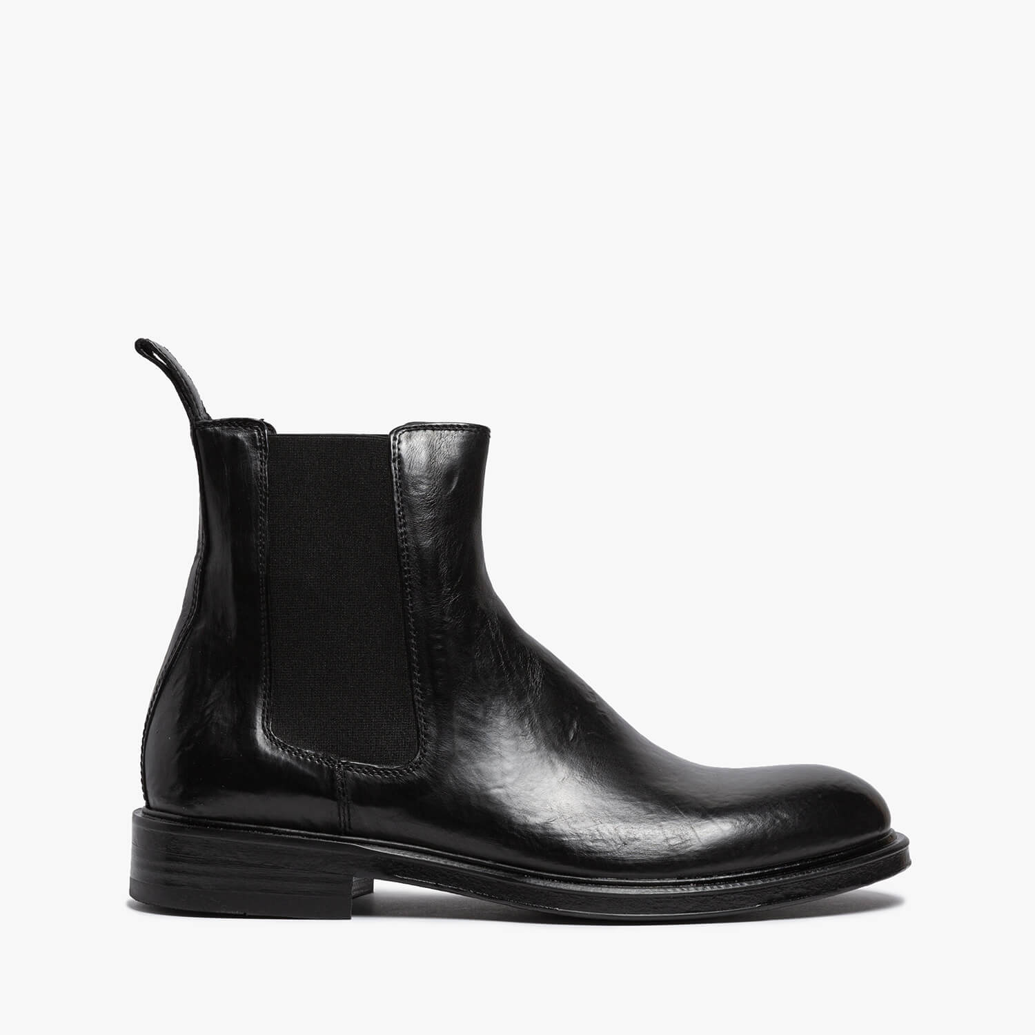 Alessandro | Chelsea calf leather black ankle boot