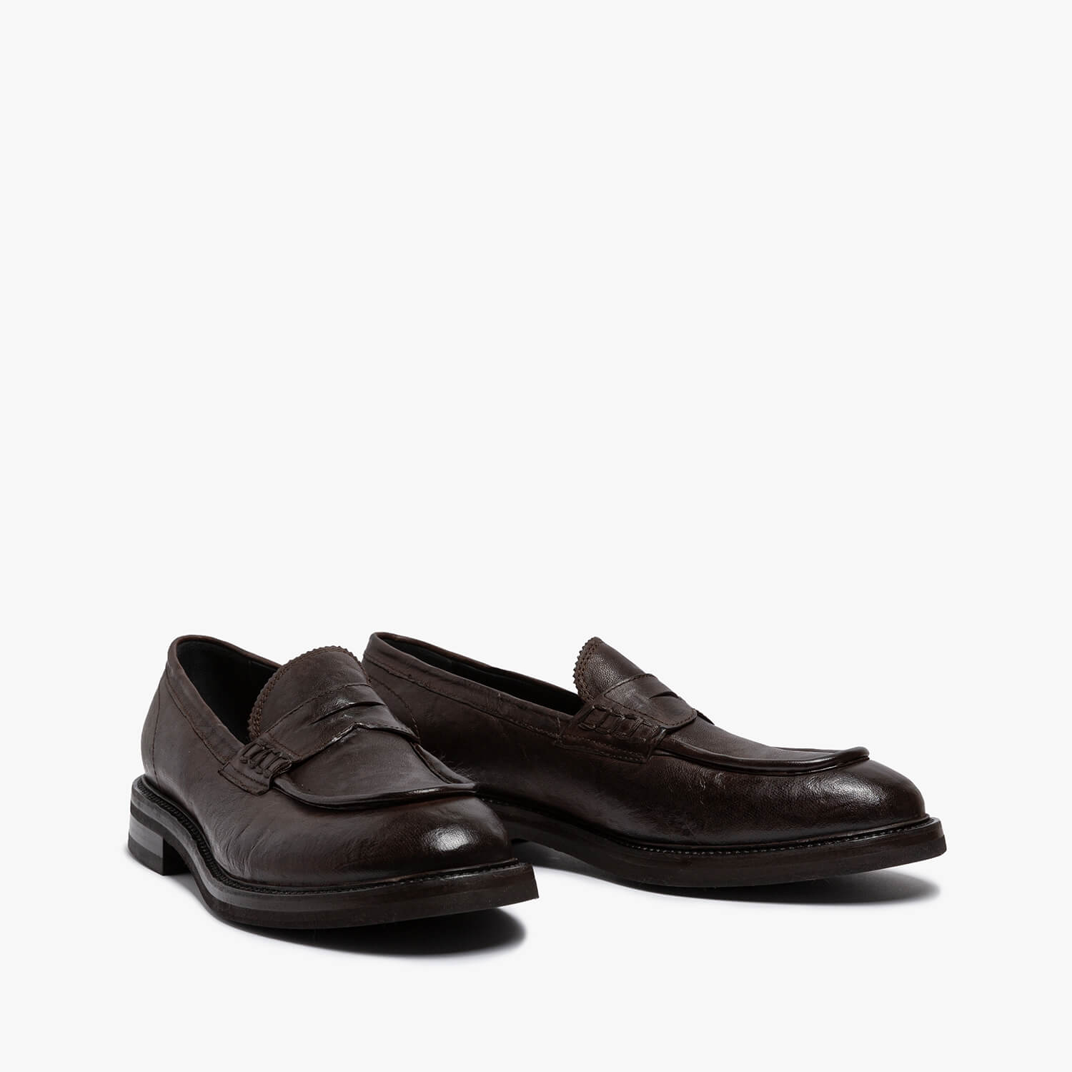 Andrea | Calf leather dark brown moccasin