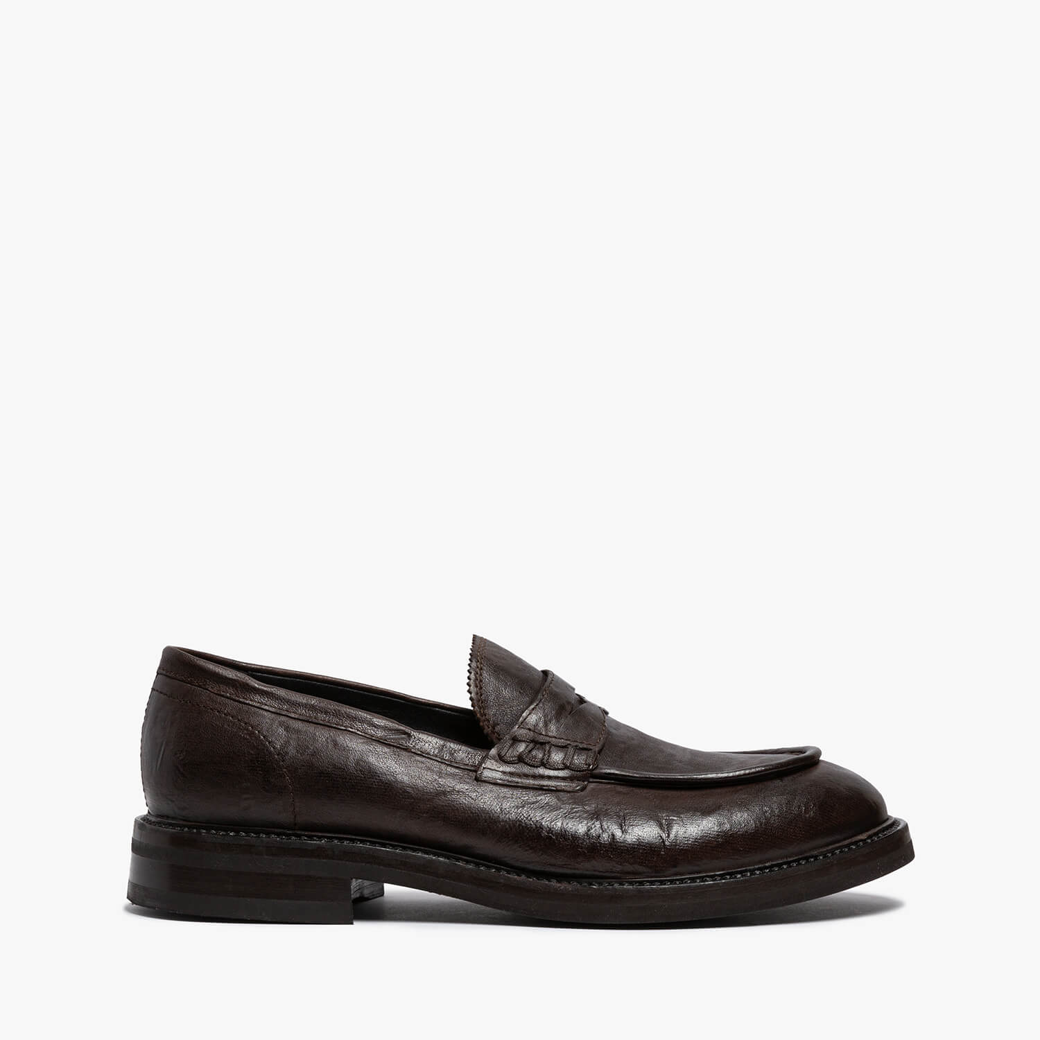 Andrea | Calf leather dark brown moccasin