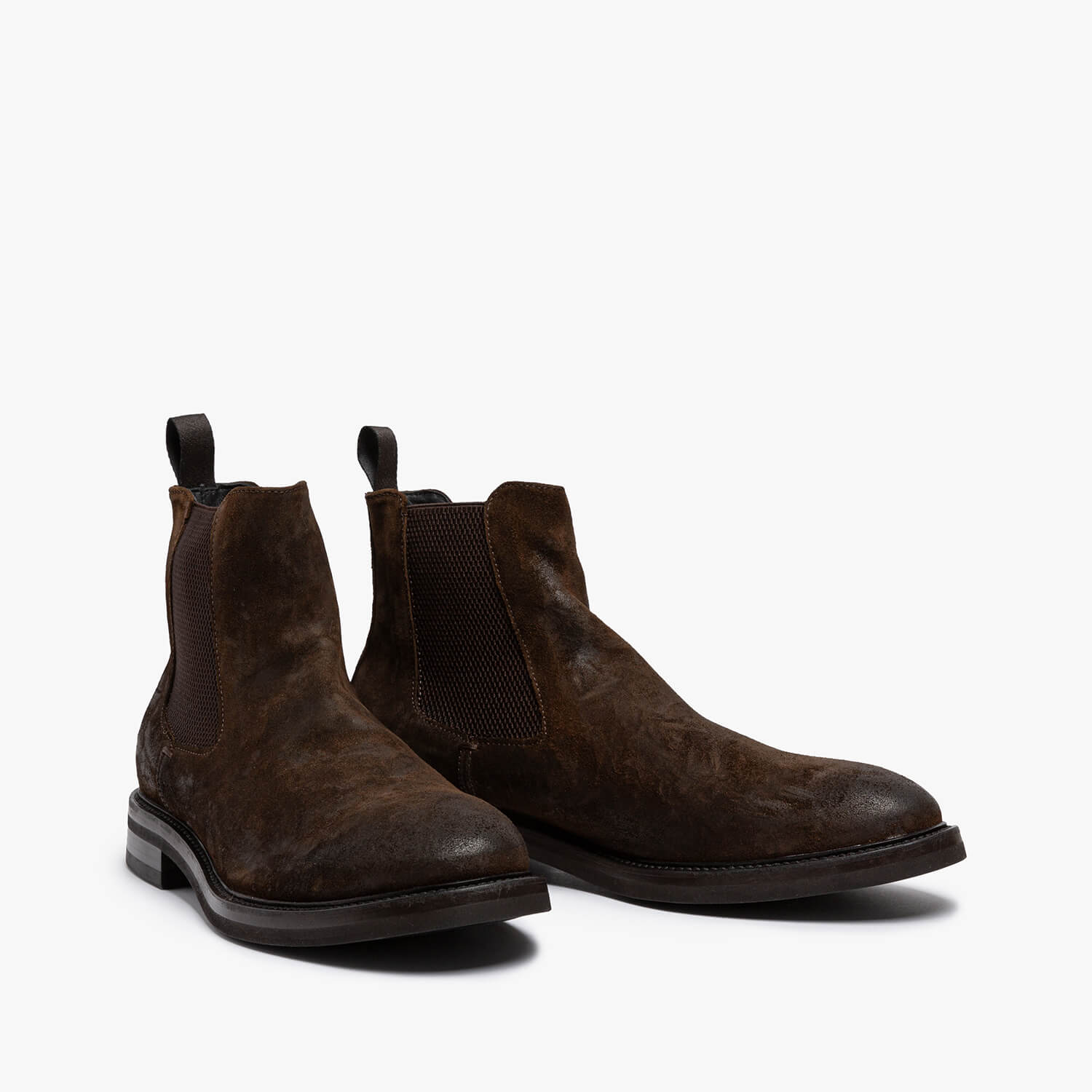 Amedeo| Suede dark brown Chelsea ankle boot