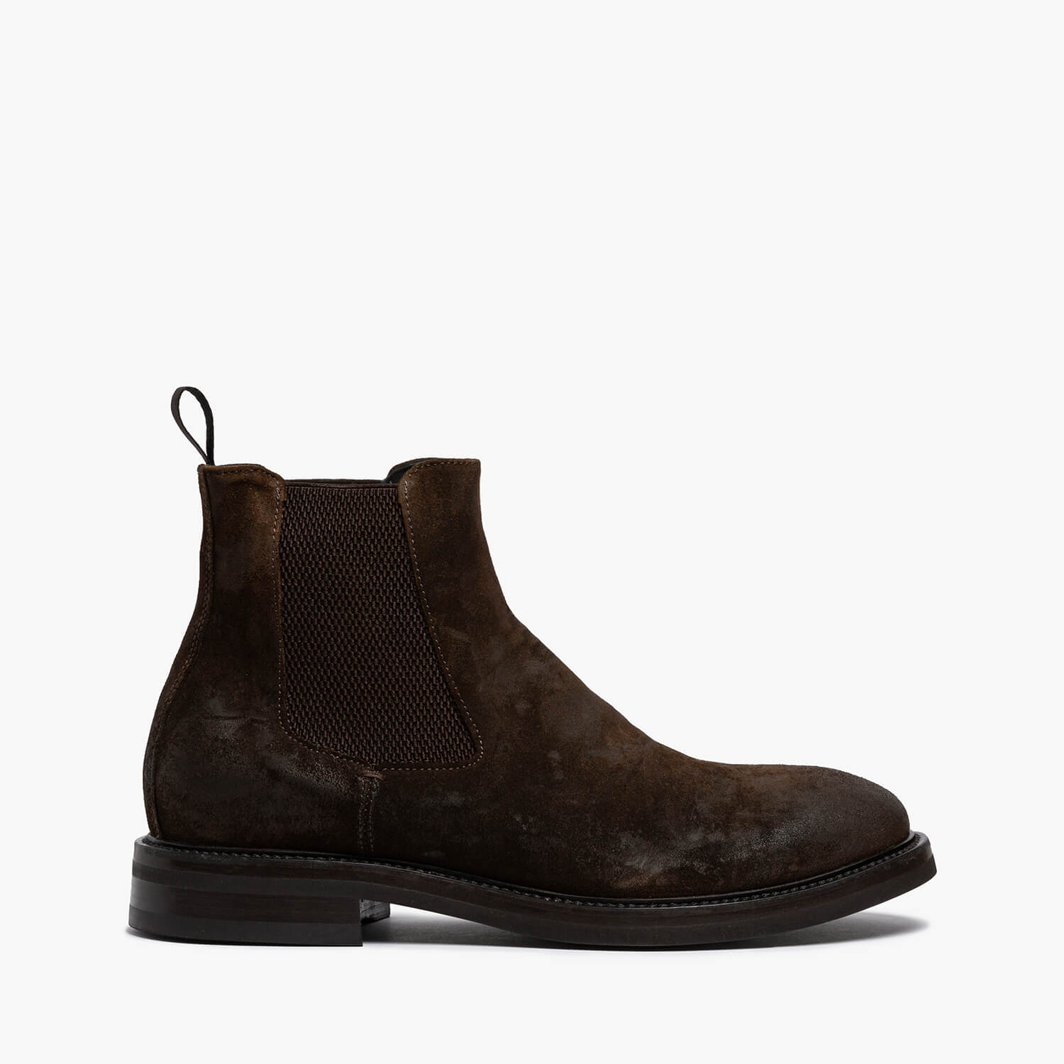 Amedeo| Suede dark brown Chelsea ankle boot