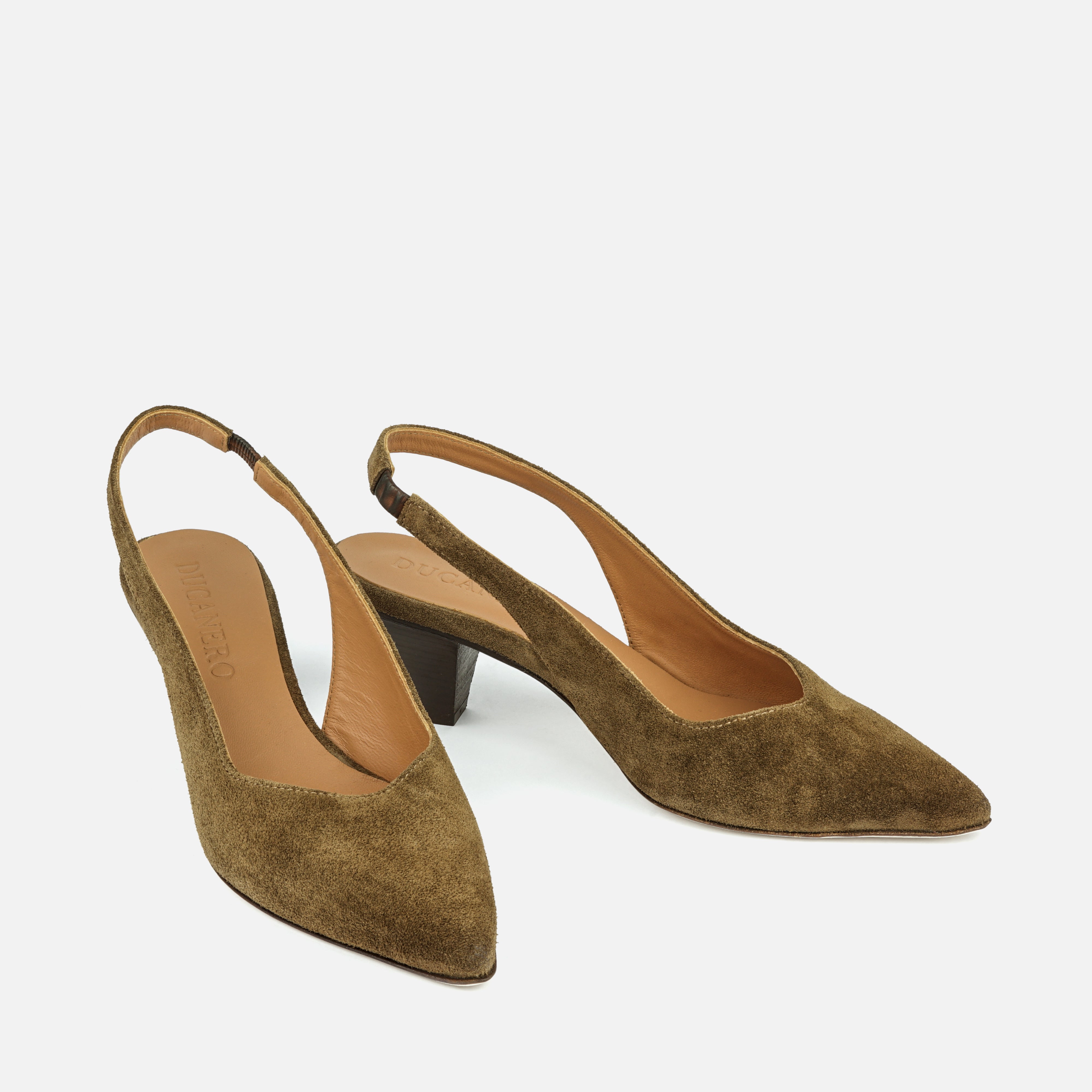 MYKONOS | Low Heel Slingback in Suede