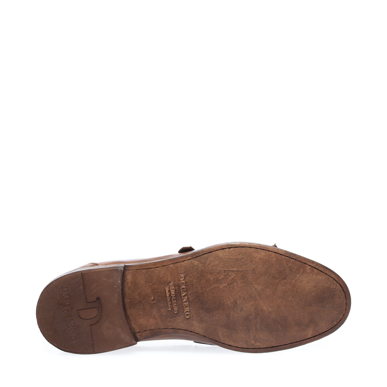 2726 mocassino con doppia chiusura vitello cuoio 768 (colorato a mano)