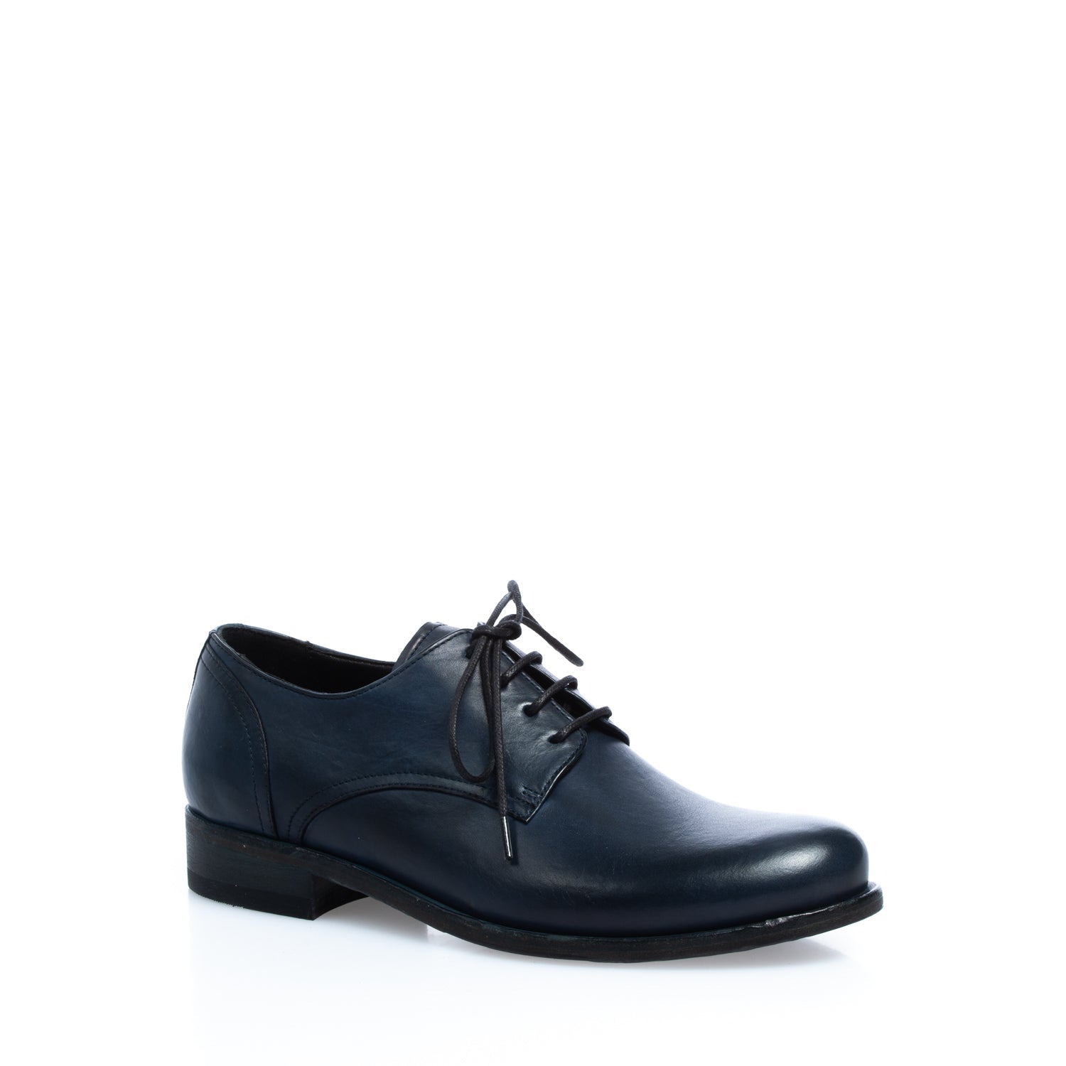 3603 scarpa allacciata vitello blu (colorata a mano)