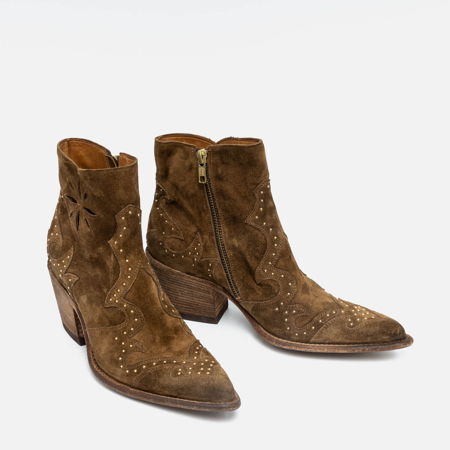 Antonella | Model 3733 Texan-style boots beer-colored