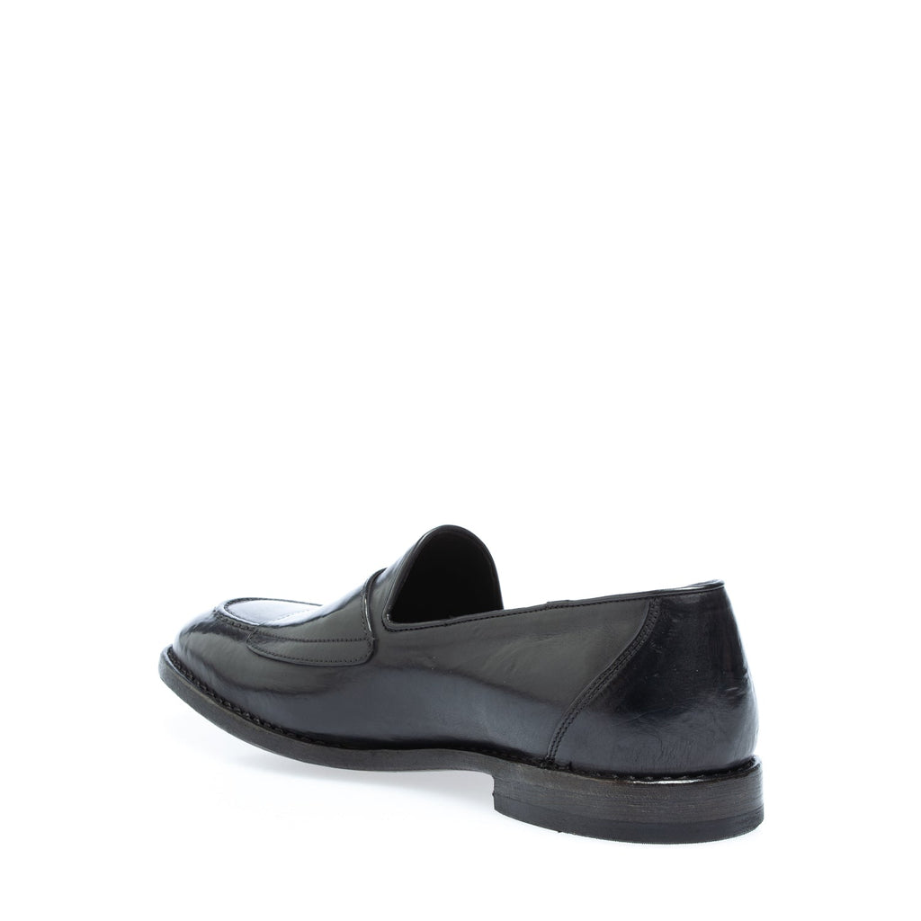 2726 mocassino con doppia chiusura vitello blu 038 (colorato a mano)