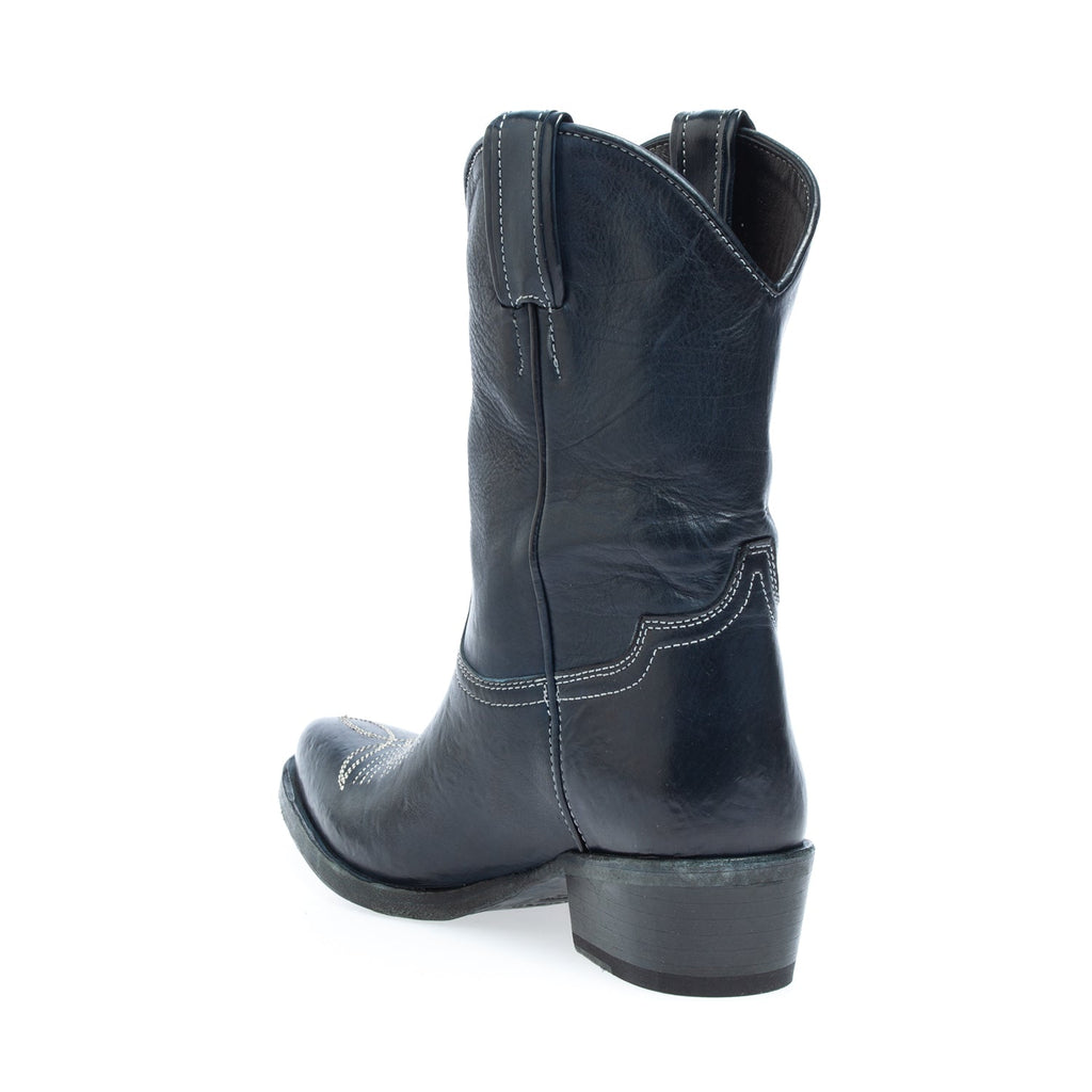 3016 stivale texano vitello blu (colorato a mano)