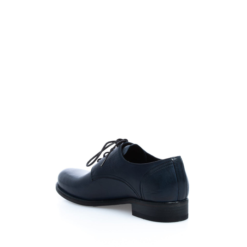 3603 scarpa allacciata vitello blu (colorata a mano)