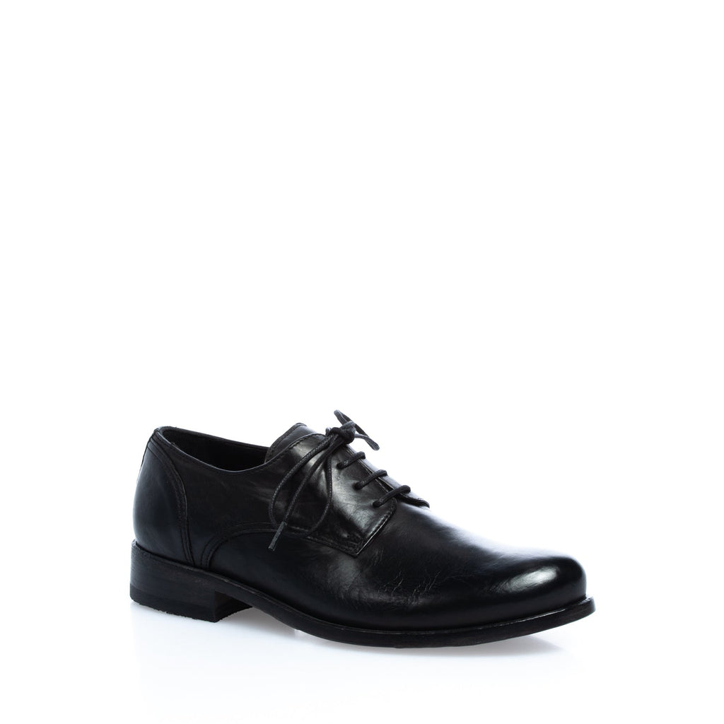 3603 scarpa allacciata vitello nero (colorata a mano)